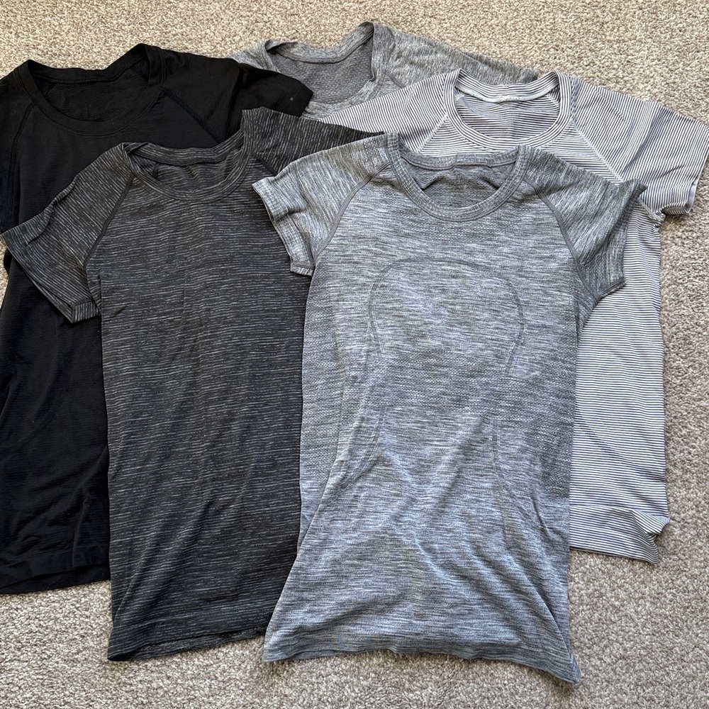 Set of 5 Lululemon Swiftly Tech 2.0 Short Sleeve